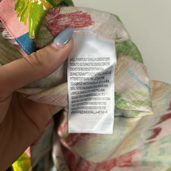 Farm Rio Macaw Leaves One Shoulder Mini Dress Size Large Resortwear Gently Used - Picture 6 of 7